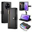 Θήκη με πτερύγιο για Realme 14 Pro+ 5G, Wallet Zipper Pocket, μαύρη