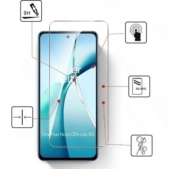 Μετριασμένο γυαλί 9H για OnePlus Nord CE4 Lite