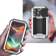 Θήκη για iPhone 15 Pro, R-JUST CamShield Slide, θωρακισμένη, ασημένια / μαύρη
