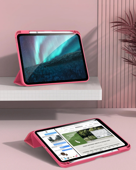 Θήκη για iPad 11" 2025 A16 (11 gen.) / iPad 10.9" 2022 (10 gen.), Smartcase Hybrid, με χώρο για γραφίδα, ροζ