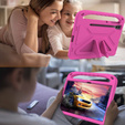 Παιδική θήκη για Samsung Galaxy Tab S9 FE+, παιδική θήκη με λαβή, ροζ