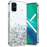 Θήκη για Samsung Galaxy M31s, Glittery, διαφανής