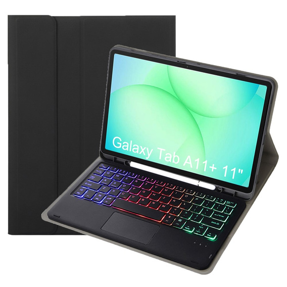 Θήκη με φωτιζόμενο πληκτρολόγιο Bluetooth και touchpad για Samsung Galaxy Tab A11+
