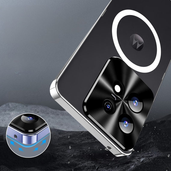 θήκη προστασίας κάμερας για το Motorola Edge 50 Pro 5G, CamShield MagSafe, ασημένια