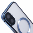 Μαγνητική θήκη MagSafe Dual Glass για iPhone 16, μπλε