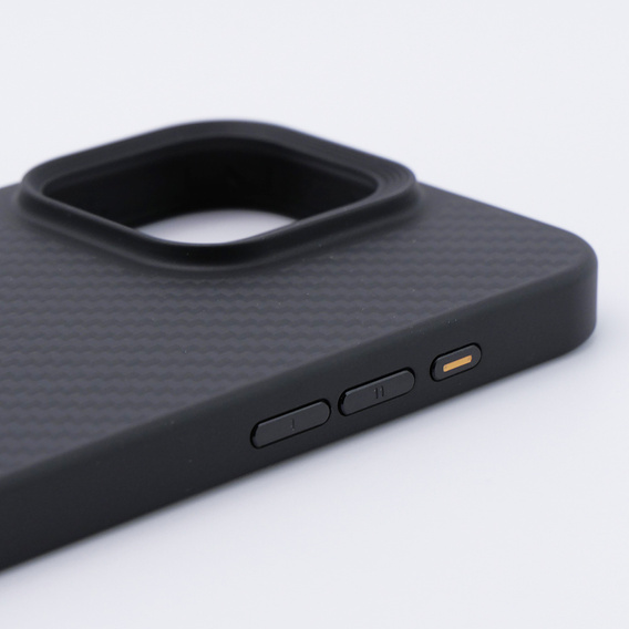 Θήκη για iPhone 15 Pro Max, Aramid Fiber Cover, μαύρη