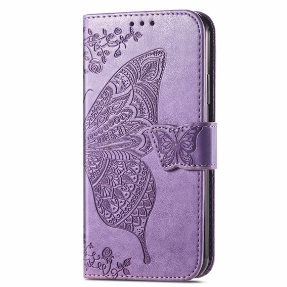 Θήκη με πτερύγιο για Motorola Moto G86 Power 5G, Butterfly, μωβ
