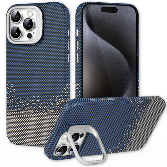 Θήκη για iPhone 15 Pro, Πλαίσιο Kickstand, για MagSafe, Sand Blue