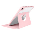 Θήκη για iPad Pro 11" 2022/2021/2020 (4/3/2 gen.), με υποδοχή γραφίδας, περιστρεφόμενη κατά 360°, ροζ