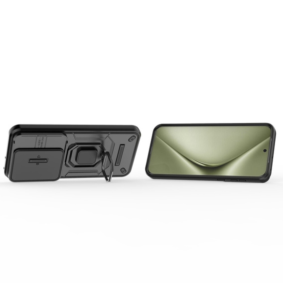 Θήκη για Huawei Pura 70 Ultra, KickStand Camera Lens, μαύρη