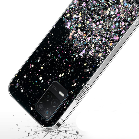 Θήκη για Realme 8 5G, Glittery, μαύρη