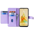 Θήκη με πτερύγιο για Oppo A78 4G, Wallet Zipper Pocket, μωβ