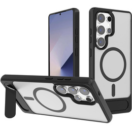Θήκη για Samsung Galaxy S25 Ultra, Kickstand Matt Case, για MagSafe, μαύρη