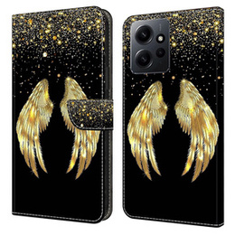 Θήκη με πτερύγιο για Xiaomi Redmi Note 12 4G, Wallet Wings, χρυσή