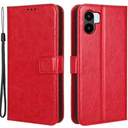Θήκη με πτερύγιο για Xiaomi Redmi A1 4G / A2 4G, Crazy Horse Wallet, κόκκινη