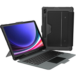Θήκη + πληκτρολόγιο Galaxy Tab S9+, NILLKIN Bumper Pen Slot, μαύρη