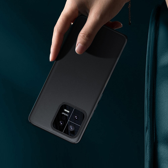 Δερμάτινη θήκη για Xiaomi 13, leather hybrid, μαύρη