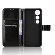 Θήκη με πτερύγιο για Vivo V50 Lite 4G / 5G, Crazy Horse Wallet, μαύρη