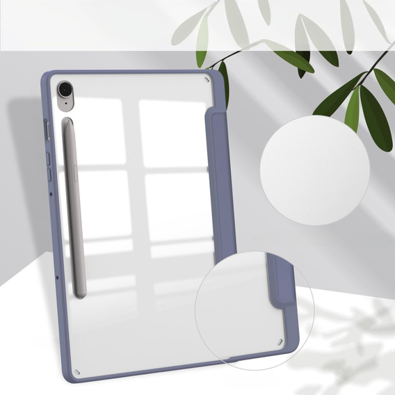 Θήκη για Samsung Galaxy Tab S10 FE+ Plus, Smartcase Hybrid, με χώρο για γραφίδα, μωβ