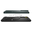 θήκη Spigen για Samsung Galaxy A36 5G, Tough Armor Mag Mag MagSafe, μαύρη + μετριασμένο γυαλί 9H