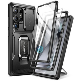 Θήκη για Samsung Galaxy S24, Tongate MECH Series με βάση στήριξης, μαύρη