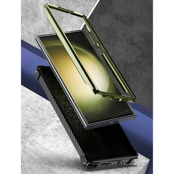 Θήκη για Samsung Galaxy S23 Ultra, Heavy Duty Ring Belt Clip, πράσινη