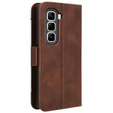 Θήκη με πτερύγιο για Infinix Hot 50 Pro+ 4G, Card Slot, καφέ