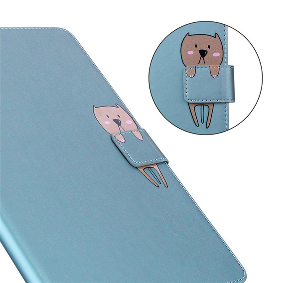 θήκη για iPad 10.2" 2021/2020/2019 (9/8/7 gen.), με πτερύγιο, animal, μπλε