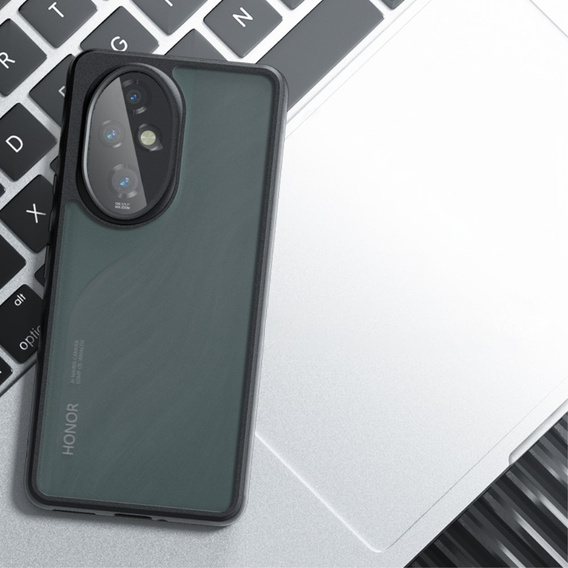 Θήκη για Honor 200 Pro 5G, Fusion Hybrid, διαφανής / μαύρη