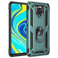 θωρακισμένη θήκη για Xiaomi Redmi Note 9S / 9 Pro, Nox Case Ring, πράσινη