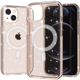 θήκη για iPhone 14 Plus, Glittery, για MagSafe, χρυσή