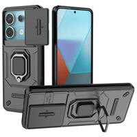 Θήκη για Xiaomi Redmi Note 13 Pro 5G, KickStand Camera Lens, μαύρη