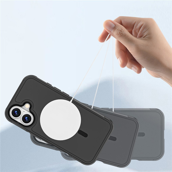 Θήκη MagForce για iPhone 17, για MagSafe, θωρακισμένη, μαύρο