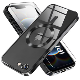 Θήκη για iPhone 16E, Electro MagSafe, μαύρη + Γυαλί για την οθόνη