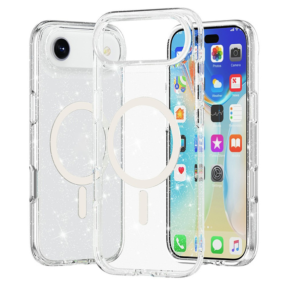 Θήκη για iPhone Air, για MagSafe, γυαλιστερή, διάφανη