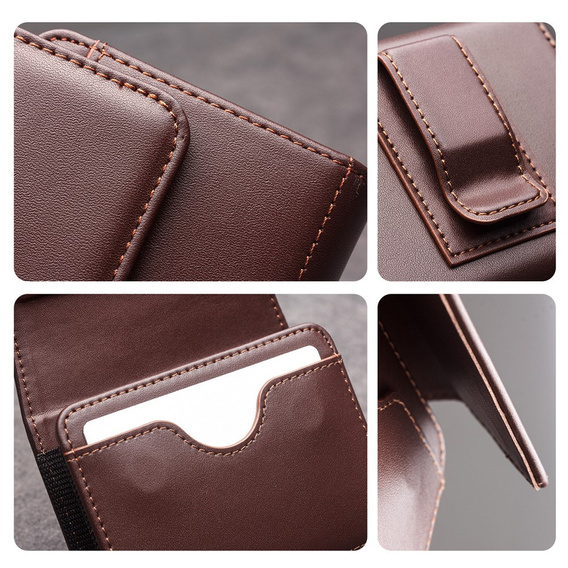 QIALINO Δερμάτινη θήκη ζώνης για αναδιπλούμενα smartphones