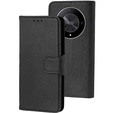 θήκη με πτερύγιο για Honor Magic 6 Lite 5G, Split Leather, μαύρη