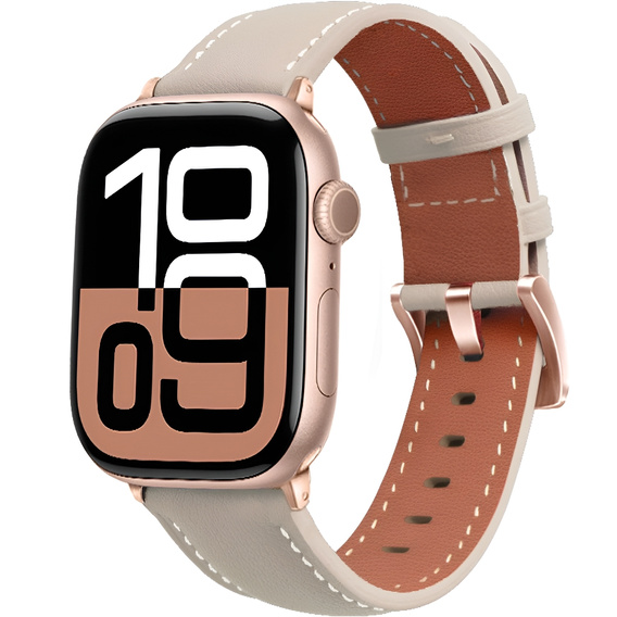 Δερμάτινο λουράκι για Apple Watch 1/2/3/4/5/6/7/8/SE/Ultra 42/44/45/49mm, ροζ