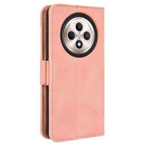 Θήκη με πτερύγιο για Oppo Reno 12FS / 12F, Card Slot, ροζ