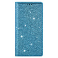 θήκη iPhone 16E, Card Slot Glittery, μπλε