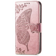 Θήκη με πτερύγιο για Samsung Galaxy A26, Butterfly, ροζ rose gold