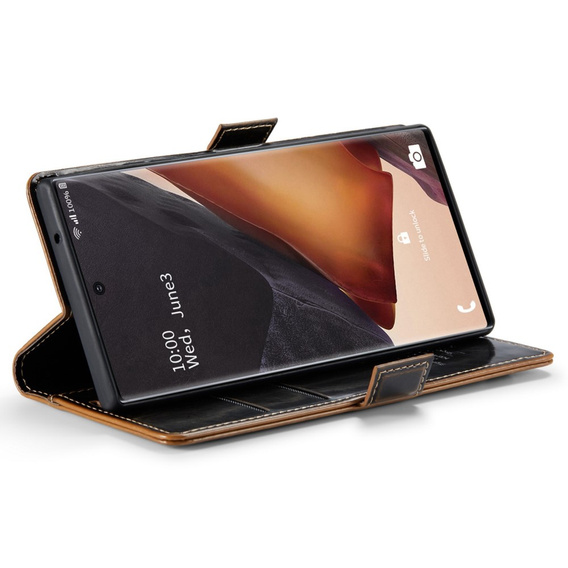 θήκη CASEME για Samsung Galaxy Note 20 Ultra, Waxy Textured, καφές