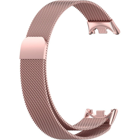 Βραχιόλι Μιλάνου με θήκη για Xiaomi Smart Band 10 / 9 / 8, ροζ