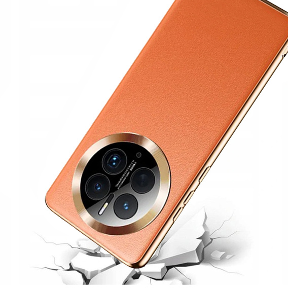 Δερμάτινη θήκη για Huawei Mate 50 Pro, leather hybrid, πορτοκαλί
