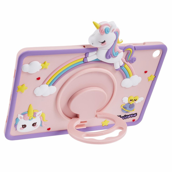 Παιδική θήκη για Samsung Galaxy Tab A9+, Cute Patterns, με βάση, ροζ