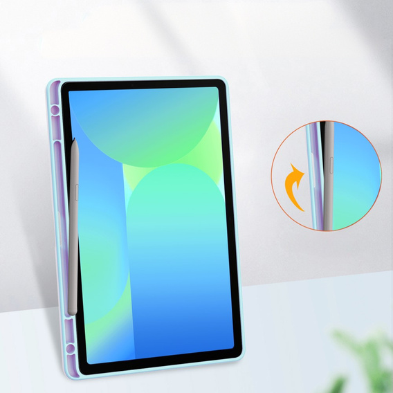 Θήκη για Samsung Galaxy Tab S10 FE+ Plus, Smartcase Hybrid, με χώρο για γραφίδα, μπλε