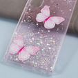 Θήκη για Samsung Galaxy S24 Ultra, Glitter Butterfly, ροζ