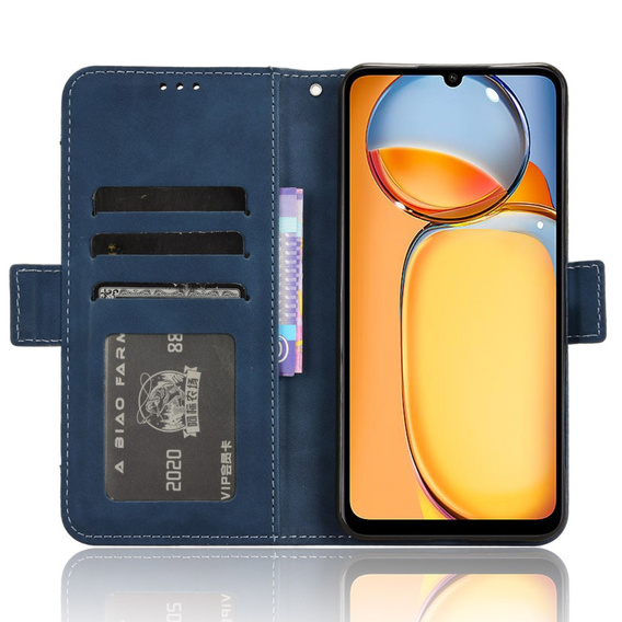 Θήκη με πτερύγιο για Xiaomi Redmi 13C / Poco C65, Card Slot, μπλε