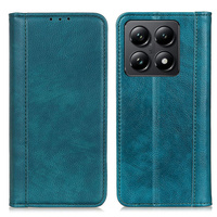 Θήκη για Xiaomi 14T Pro, Wallet Litchi Leather, πράσινη