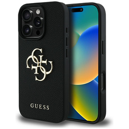 Θήκη GUESS Grained Big 4G και Classic Logo για iPhone 16 Pro